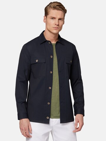 Boggi Milano Regular fit Between-Season Jacket in Blue: front