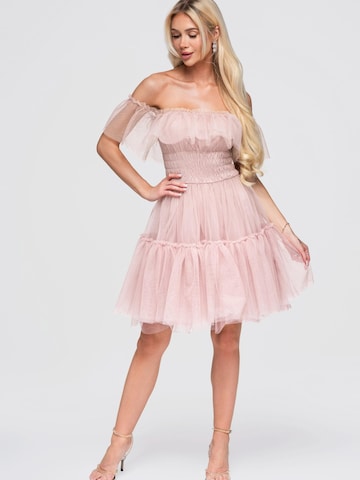 Ombre Dress in Pink: front