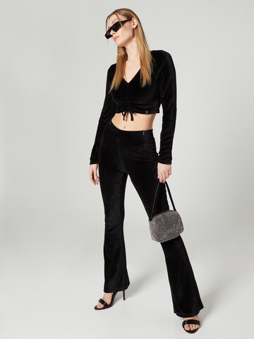 VIERVIER Flared Trousers 'Luna' in Black