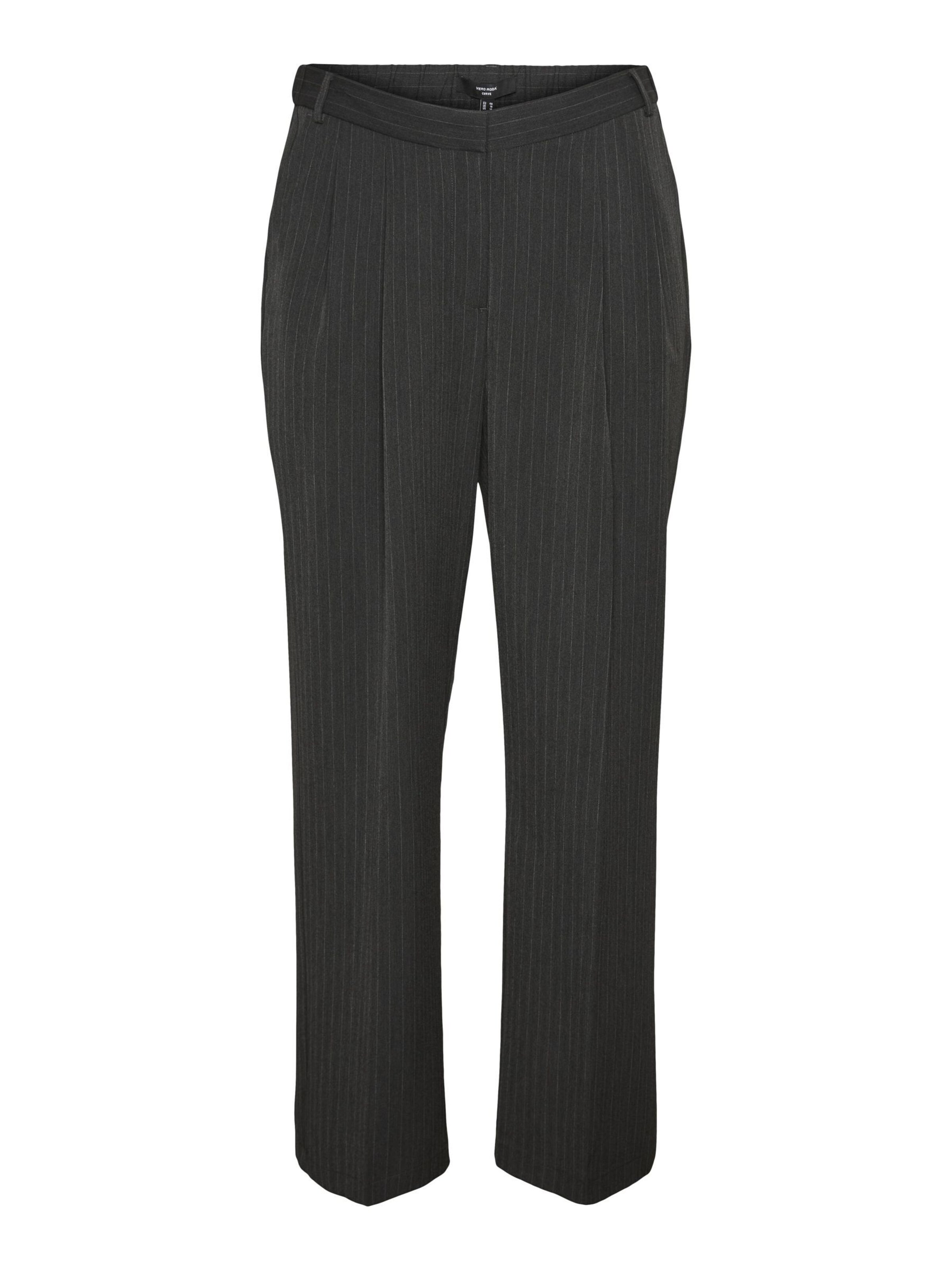 Vero Moda Curve Wide leg Trousers with creases 'SILJE' in Grey: front