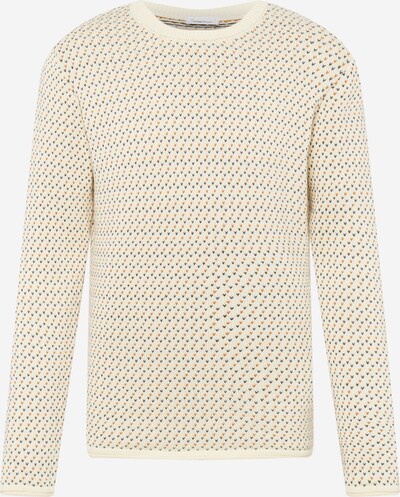 KnowledgeCotton Apparel Genser 'VALLEY' i blå / oransje / svart / hvit, Produktvisning