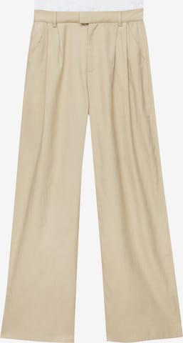 Wide leg Pantaloni con pieghe di Pull&Bear in beige: frontale