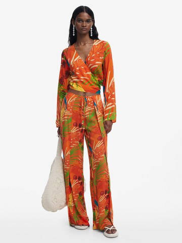 Desigual Loosefit Broek 'Wrap' in Oranje