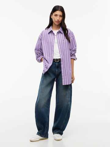 purpurinė Tommy Jeans Palaidinė 'ESSENTIAL'