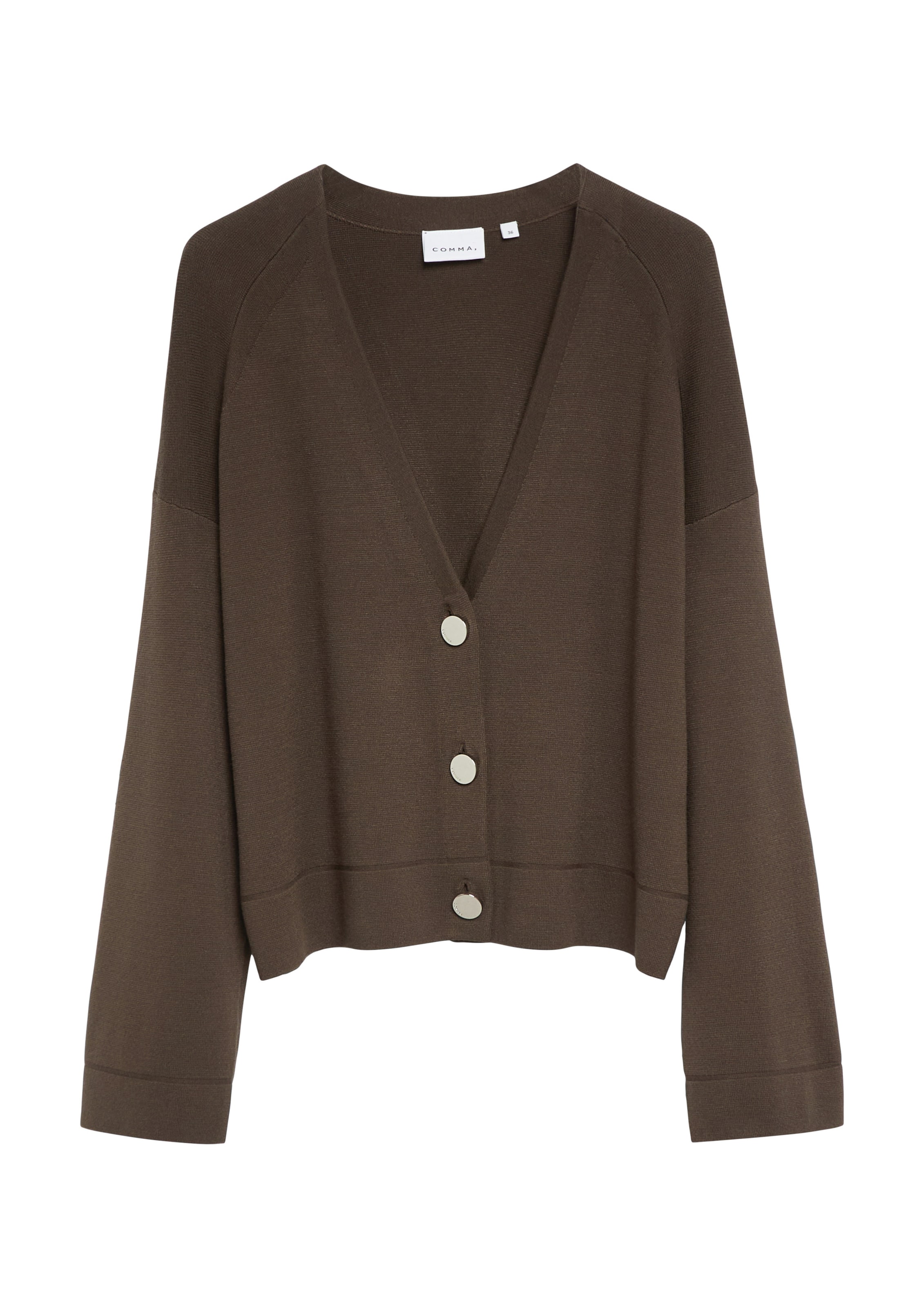 COMMA Knit cardigan in Brown: front