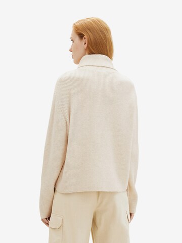 TOM TAILOR Pullover i beige