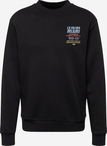 River Island Sweatshirt 'MIAMI' in Black: front