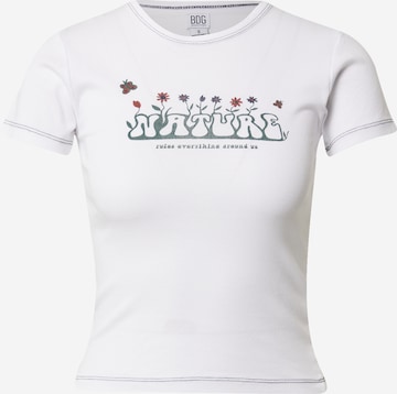 BDG Urban Outfitters Shirt 'NATURE RULES EVERYTHING' in Weiß: predná strana