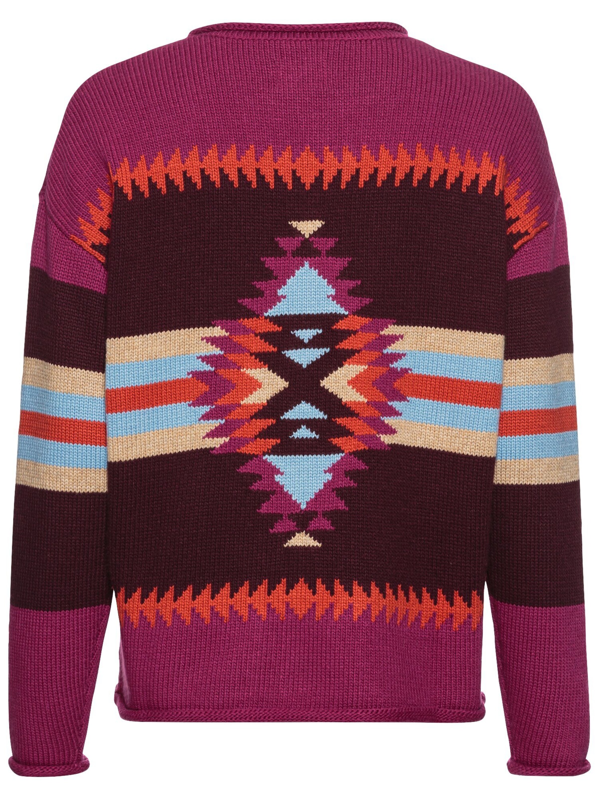 CAMEL ACTIVE Strickpullover mit eingearbeiteten Mustern in Lila