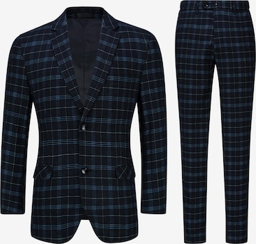 YOUTHUP Slim fit Suit 'Karo' in Black: front