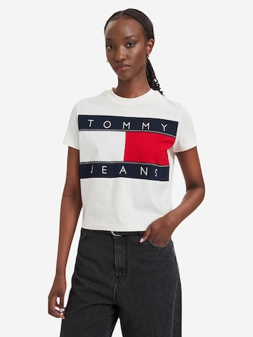 Maglietta 'DW0DW22818' di Tommy Jeans in bianco: frontale