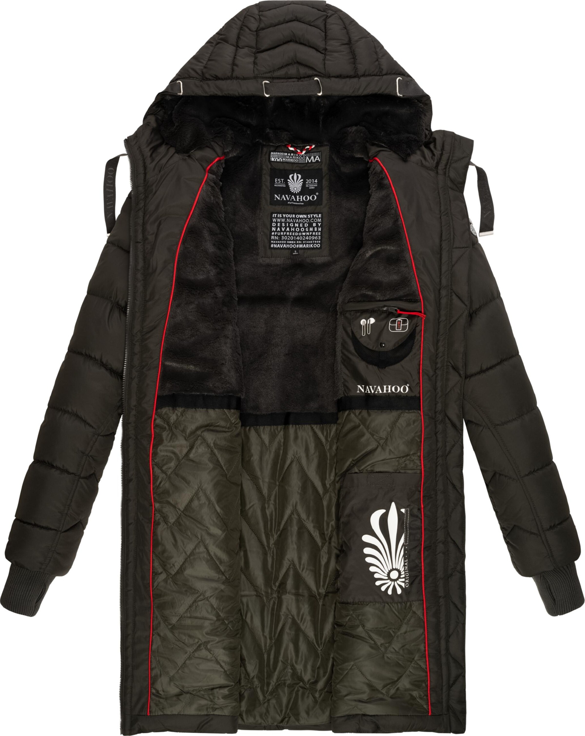 Palton de iarnă de la NAVAHOO pe negru