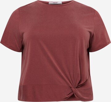 T-shirt 'Silva' ABOUT YOU Curvy en marron : devant