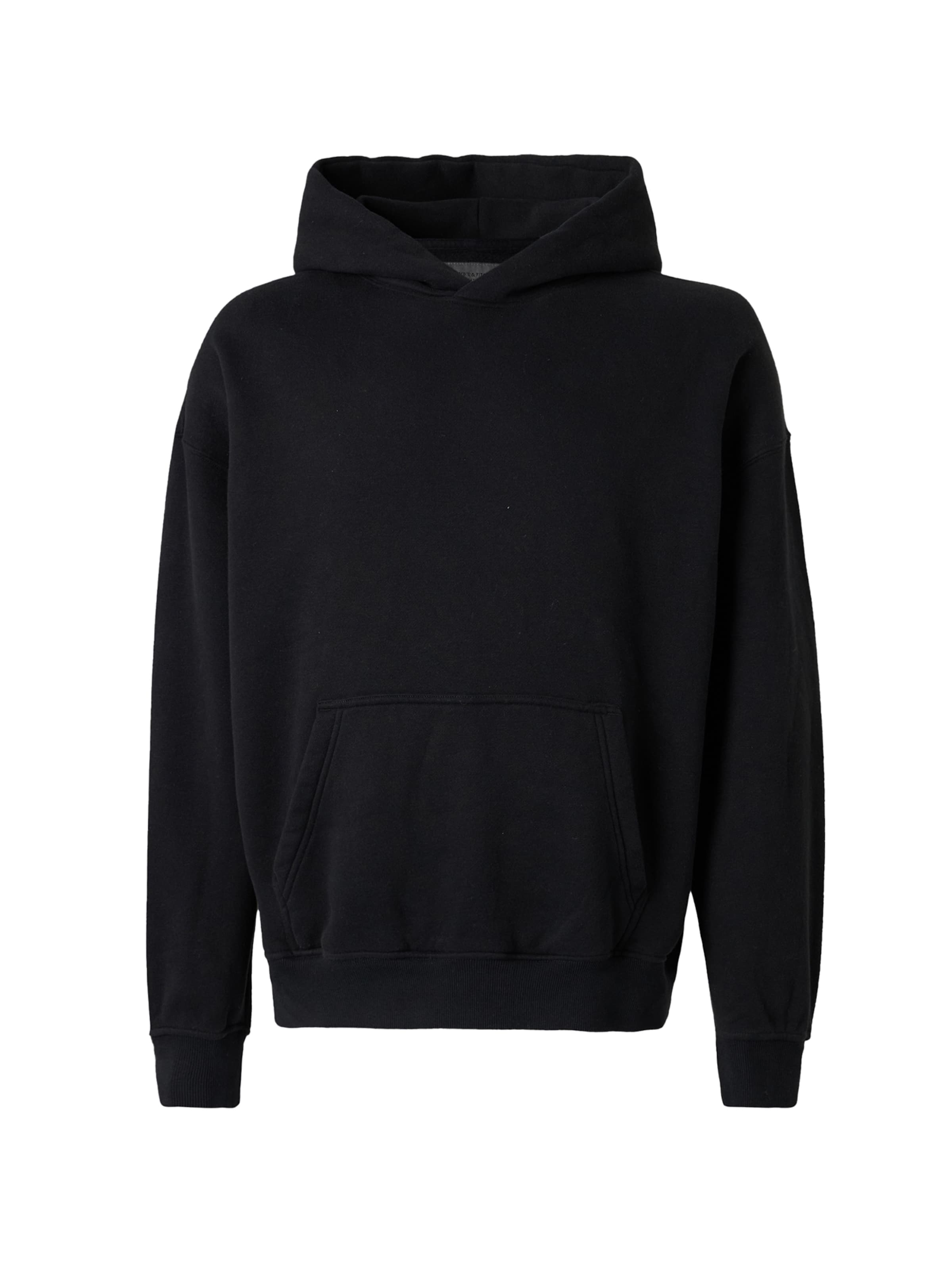 Abercrombie & FitchSweater majica 'ESSENTIALS' - crna boja: prednji dio