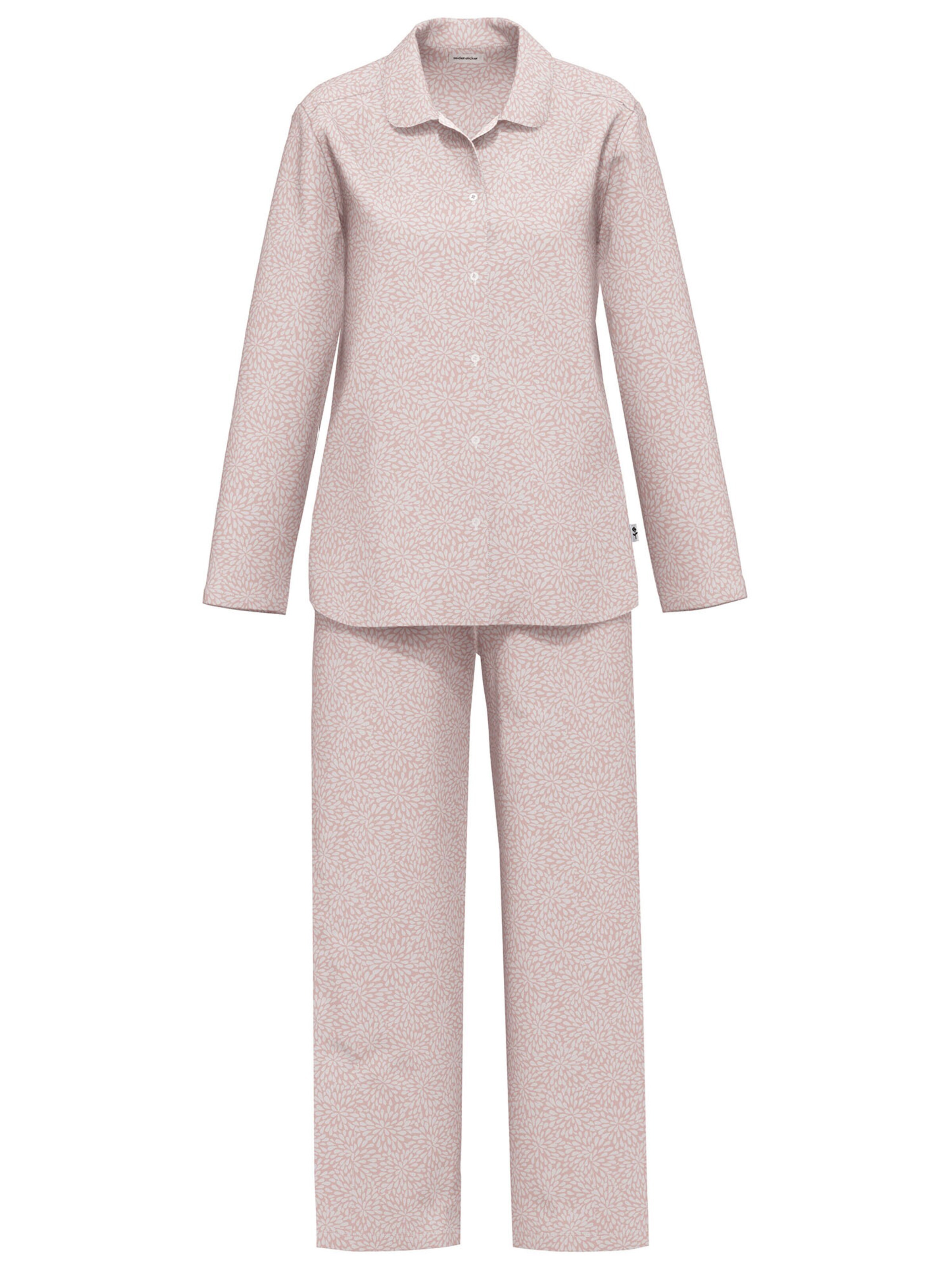 Seidensticker schwarze Rose Pajama 'bodywear' in Pink: front