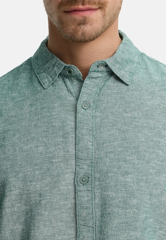 INDICODE JEANS Regular Fit Hemd 'Lino' in Grün