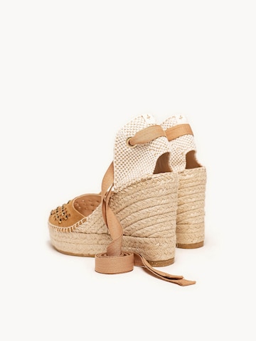 Alhamas Slingpumps 'Alpargata Cuña' in Beige