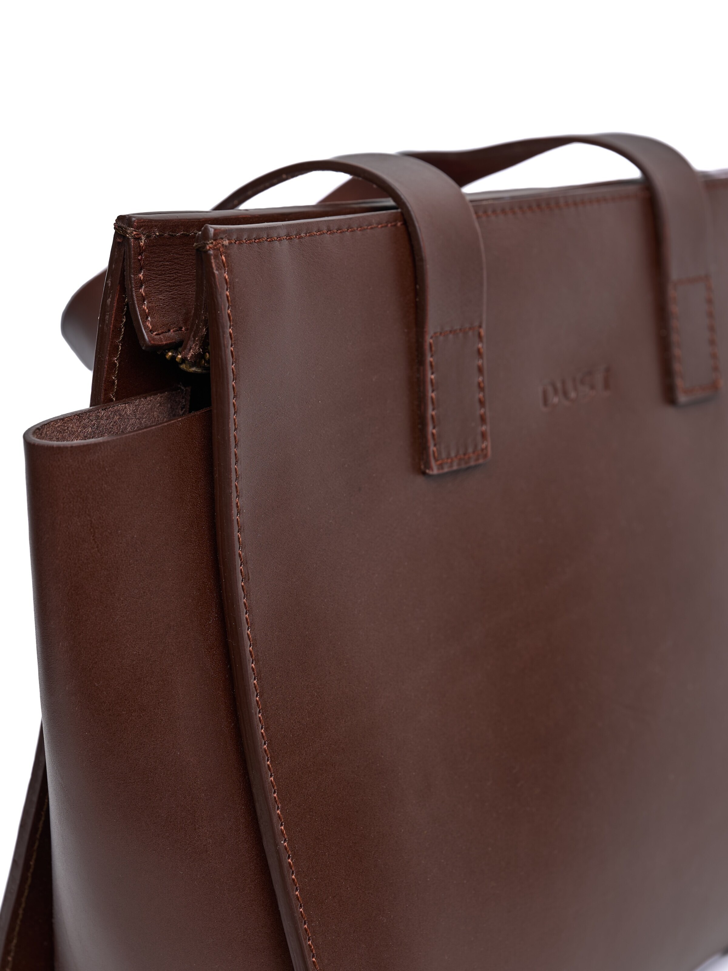 Shopper 'Leather Tote Dark Brown Aspen Collection' di THE DUST COMPANY in marrone