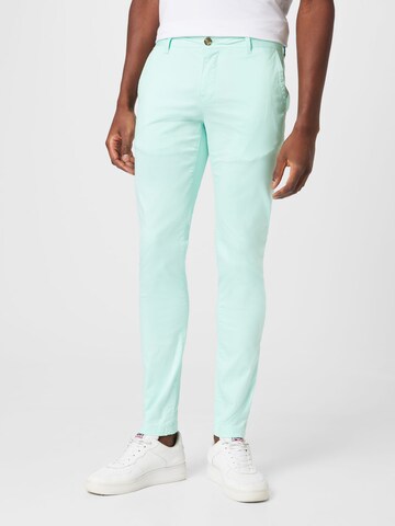 Coupe slim Pantalon chino SCOTCH & SODA en vert : devant