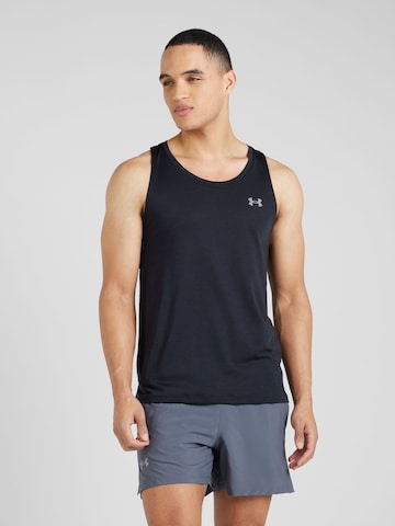 UNDER ARMOUR Functioneel shirt 'Streaker' in Zwart: voorkant