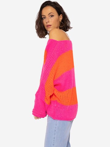 SASSYCLASSY Υπερμέγεθες πουλόβερ σε ροζ: μπροστά