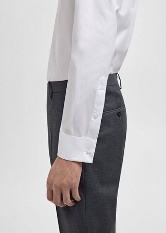 MANGO MAN Slim fit Button Up Shirt 'Masnou' in White