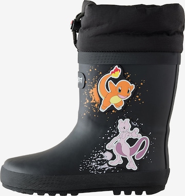 Next Gummistiefel 'Pokemon' in Schwarz: Vorderseite