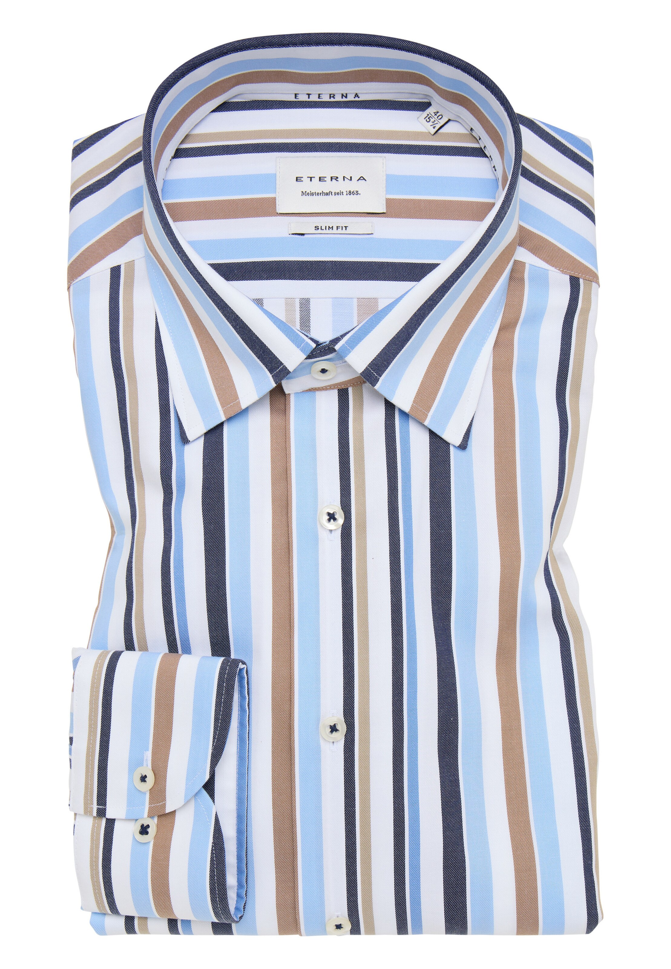 ETERNA Slim Fit Hemd in Blau