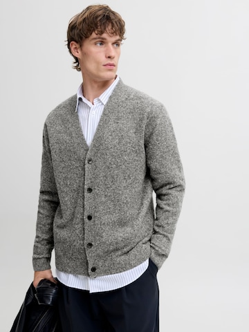 JACK & JONES Gebreid vest 'Simon' in Grijs