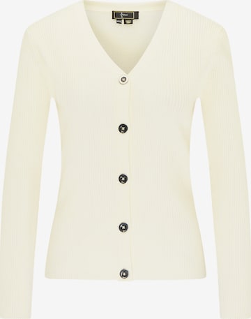 faina Knit Cardigan in White: front