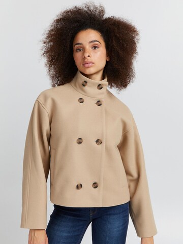 ICHI Between-Season Jacket ' JANNET ' in Beige: front