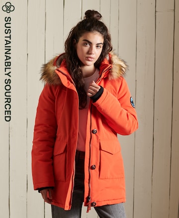 Superdry Winterjas in Oranje: voorkant