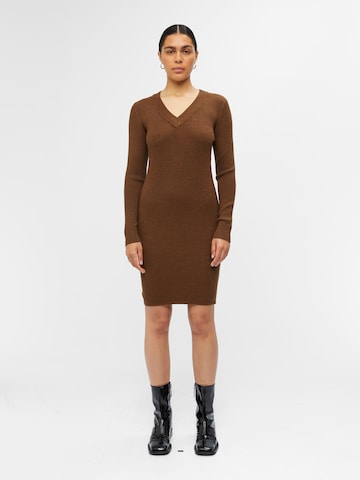 OBJECT Knitted dress 'Fae' in Brown