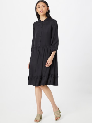 ESPRIT - Vestido camisero en negro: frente