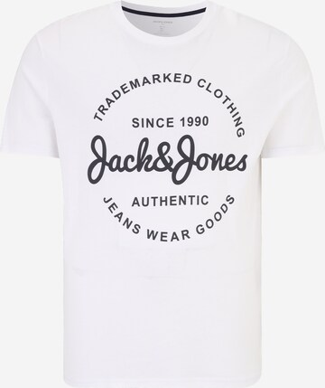 Jack & Jones Plus - Camiseta 'FOREST' en blanco: frente