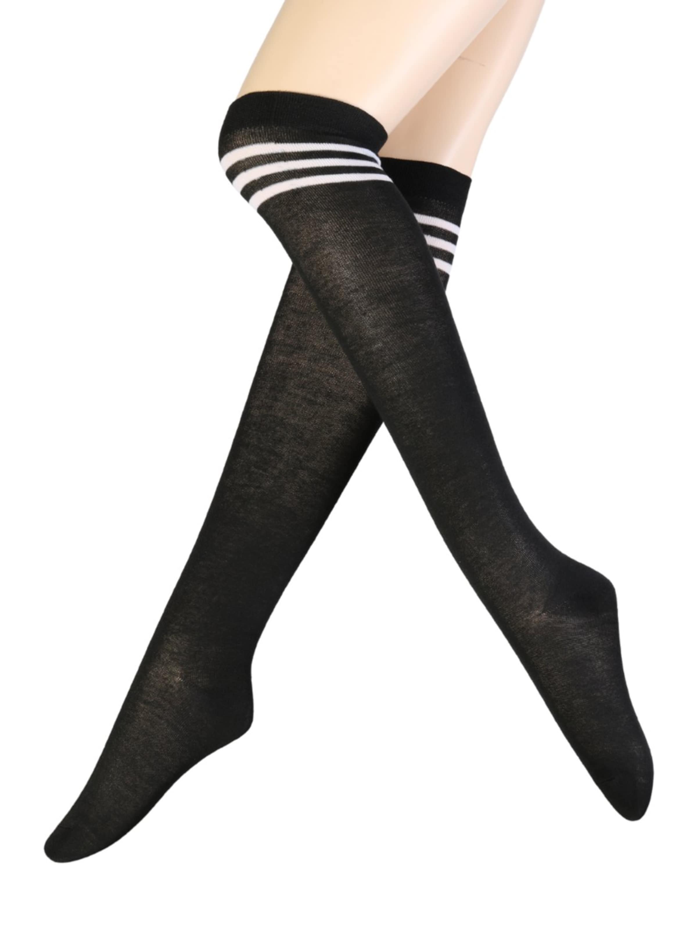 Calzino 'LIZZY cotton knee-highs' di Sokisahtel in nero: frontale
