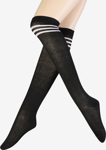 Calzino 'LIZZY cotton knee-highs' di Sokisahtel in nero: frontale