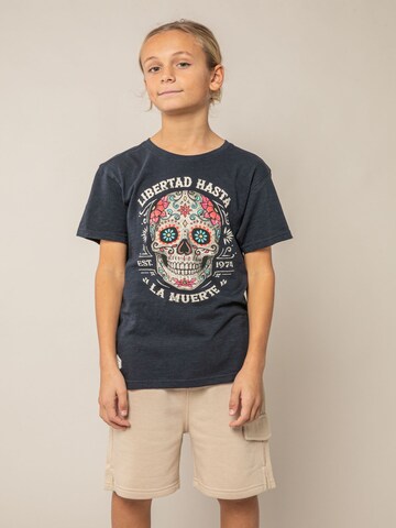 T-Shirt 'Craneo' Deeluxe en bleu : devant