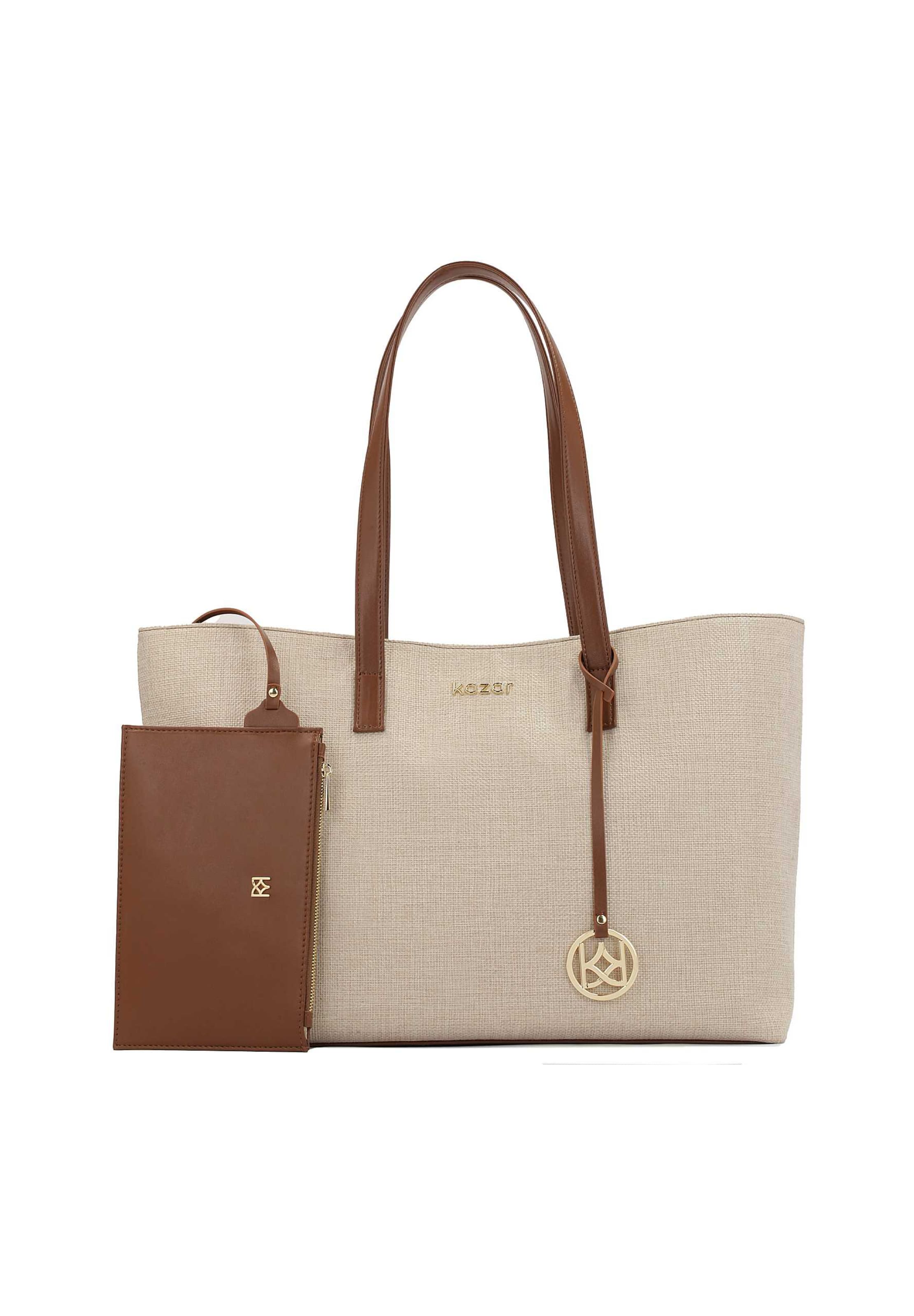 Cabas Kazar en beige : devant