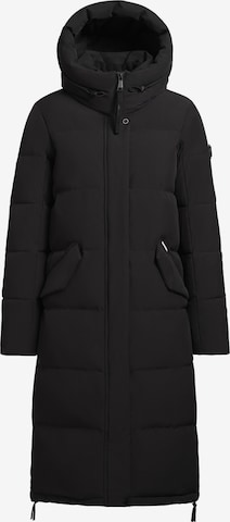 melns khujo Ziemas mētelis 'RIAD': no priekšpuses