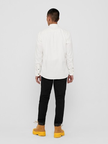 Only & Sons Comfort fit Button Up Shirt 'Bryce' in White