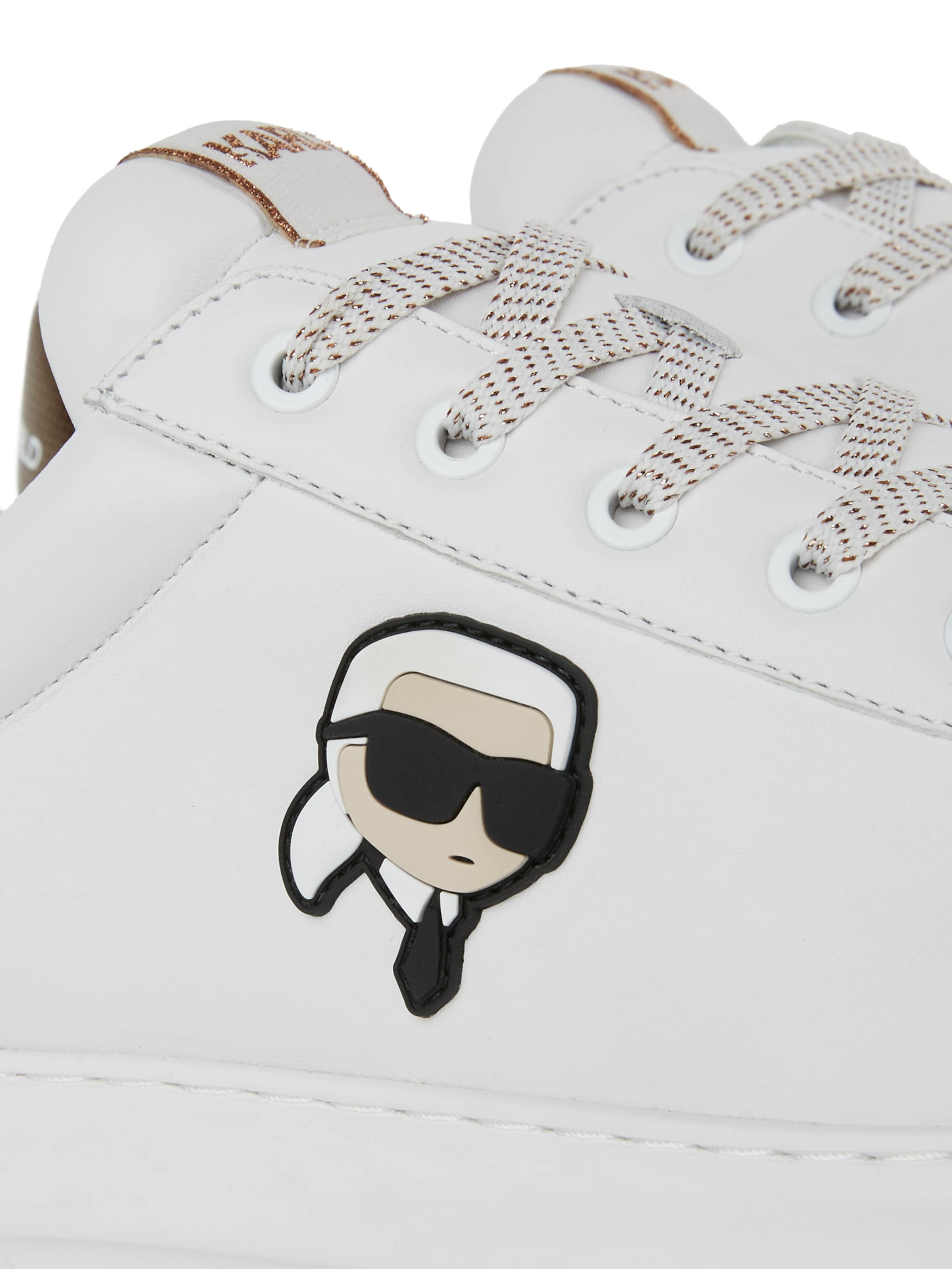 balta Karl Lagerfeld Sportbačiai be auliuko