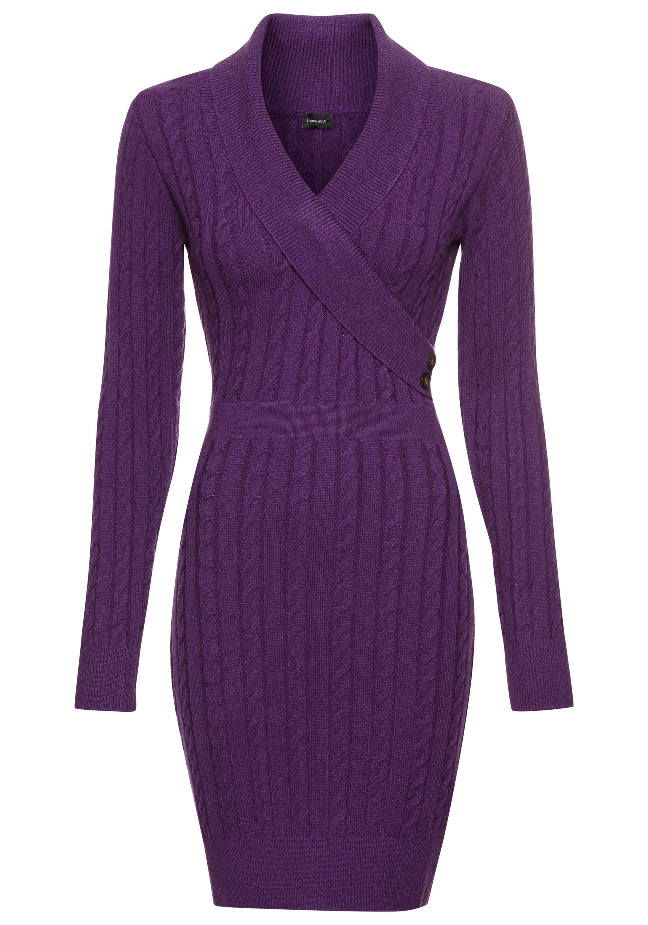 LAURA SCOTT Strickkleid in Lila: Vorderseite