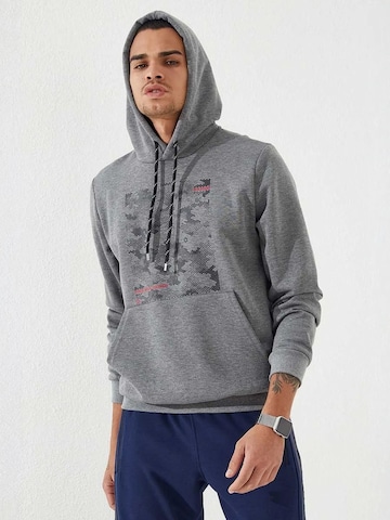 Sweat-shirt Tommy Life en gris : devant