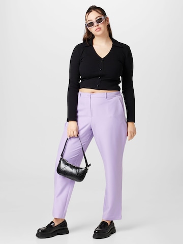 ONLY Carmakoma Regularen Chino hlače | vijolična barva