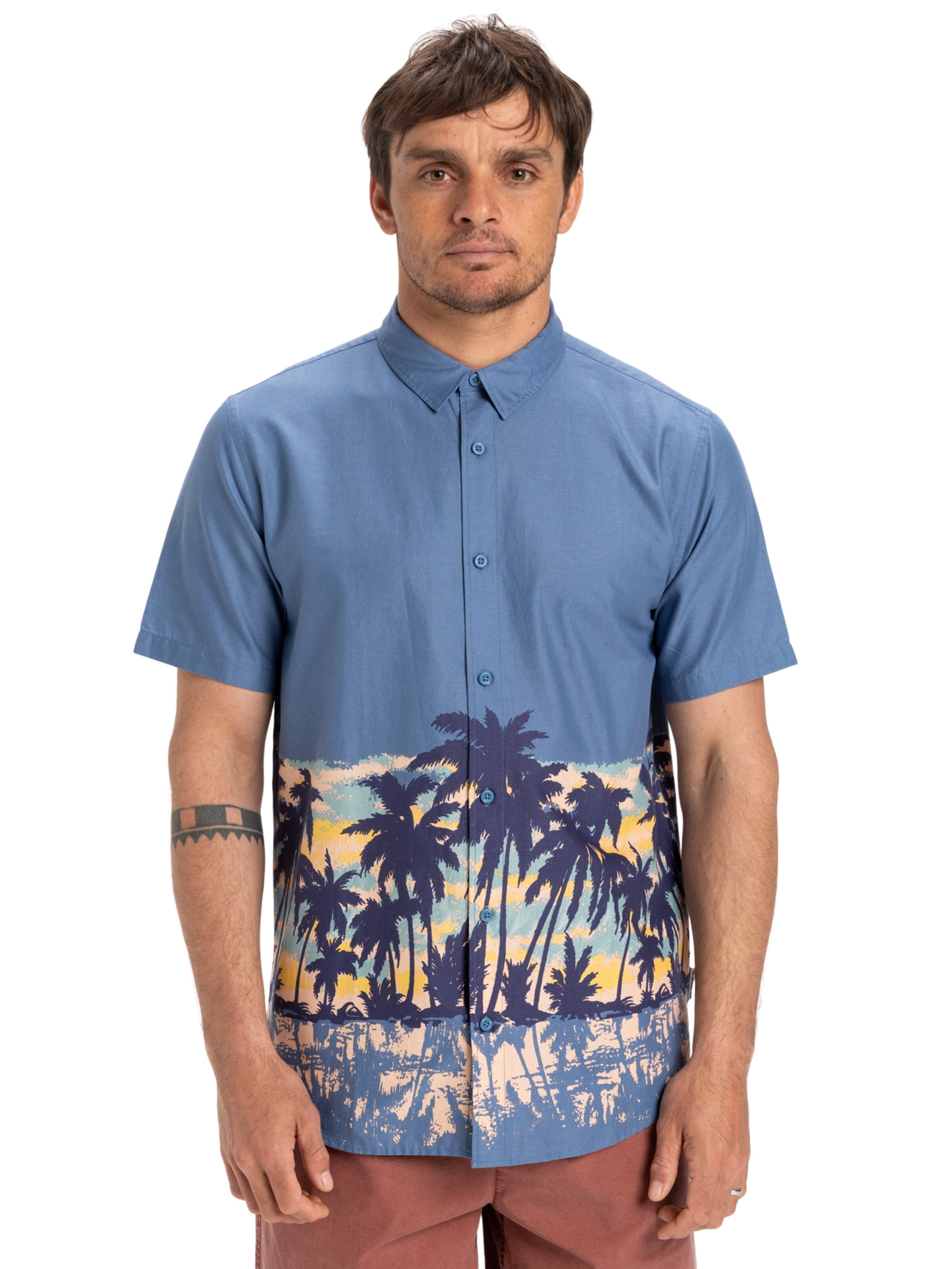 QUIKSILVER Regular fit Button Up Shirt 'Apero Classic Engineered' in Blue: front