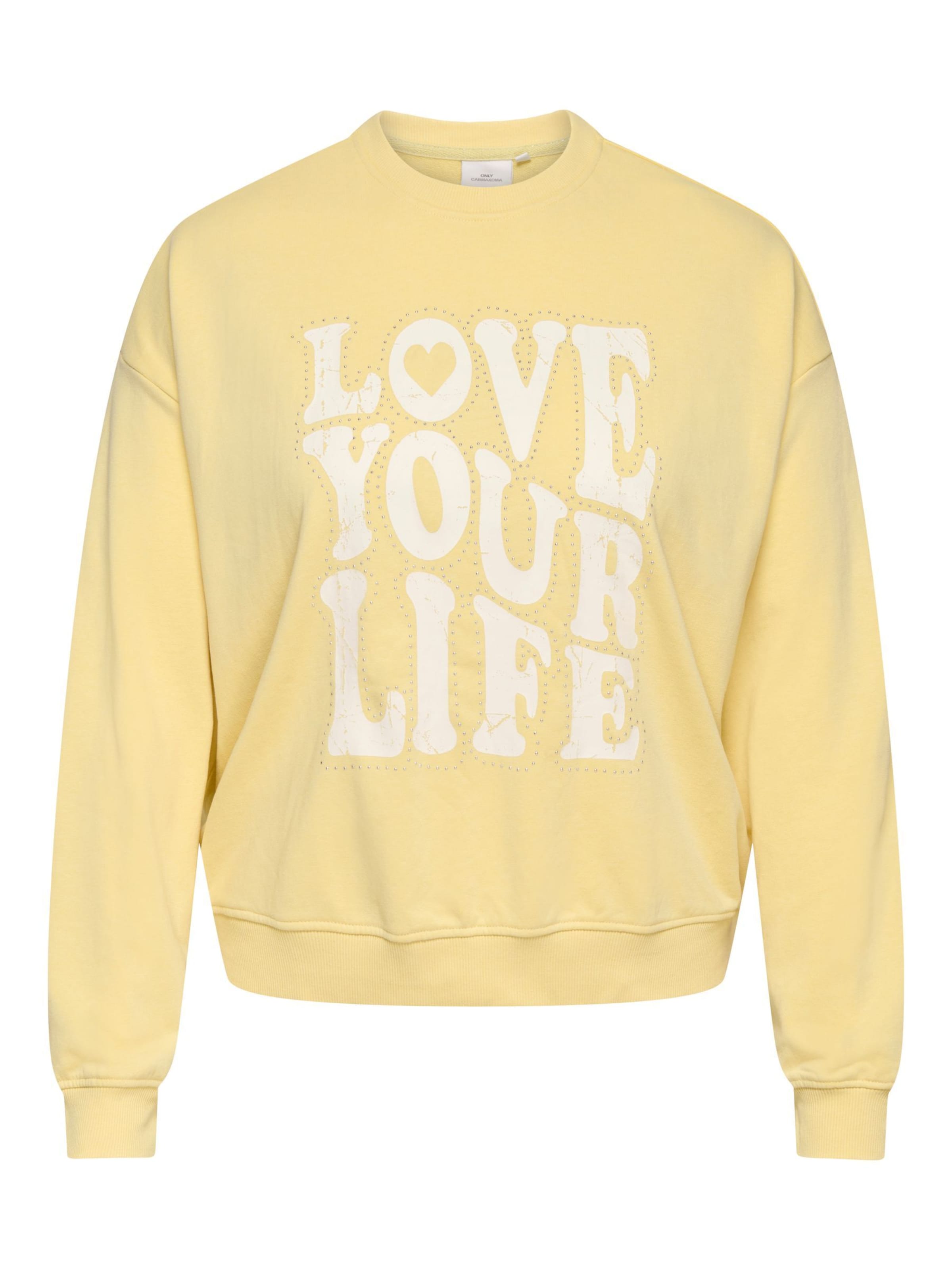 ONLY Carmakoma Sweatshirt 'CARSandy' in Yellow: front