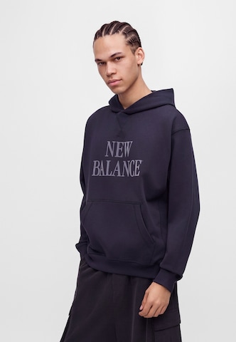 Sweat-shirt new balance en bleu : devant