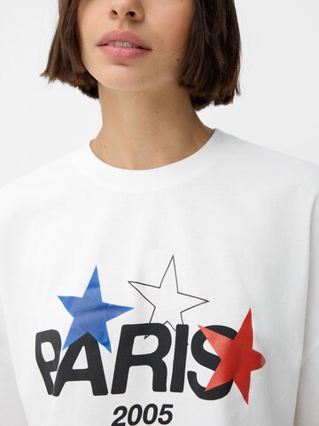 T-shirt Bershka en blanc