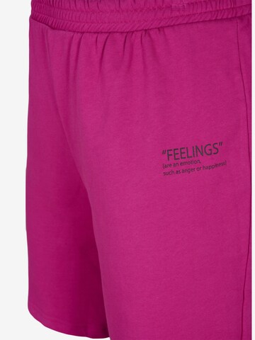 Zizzi Loosefit Shorts 'Nora' in Pink